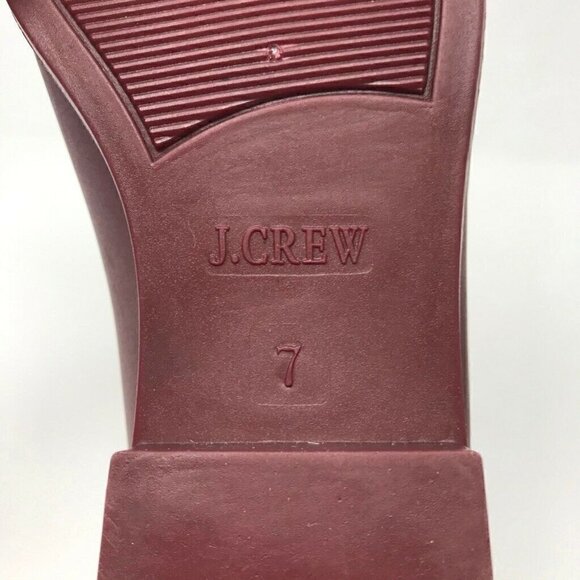J Crew Matte Chelsea Waterproof Rain Boots Maroon 7 - Picture 7 of 8